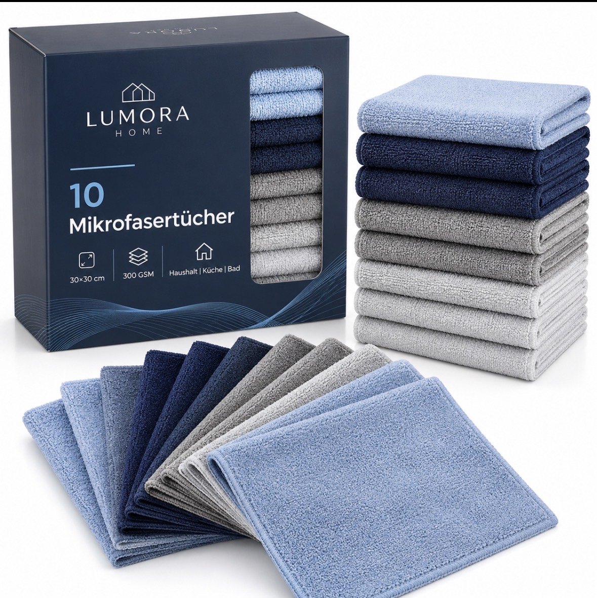 Beispiel einer hochwertigen Verpackung für Mikrofasertuch-Sets